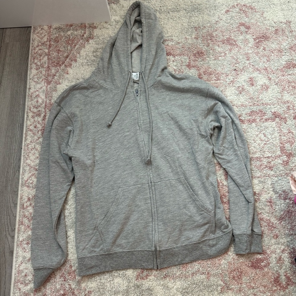grey zip up